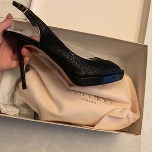 Sparkly black jimmy choos